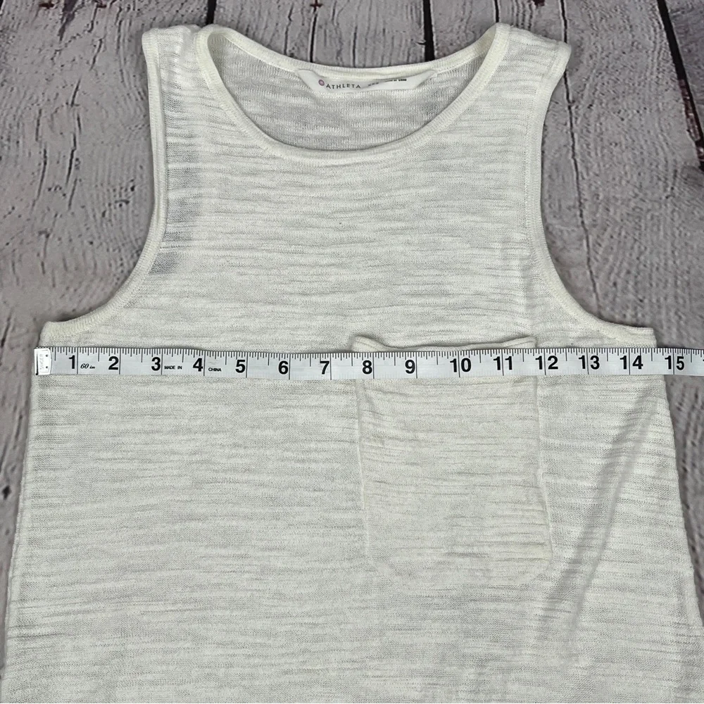 ATHLETA Maven cream beige cotton linen blend lightweight tank top, size XXS - Picture 10 of 14